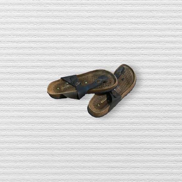 Sanosan Geneve Nappa Women's Sandals Blue Leather 10 41 Reflexology Sietelunas - Picture 8 of 13